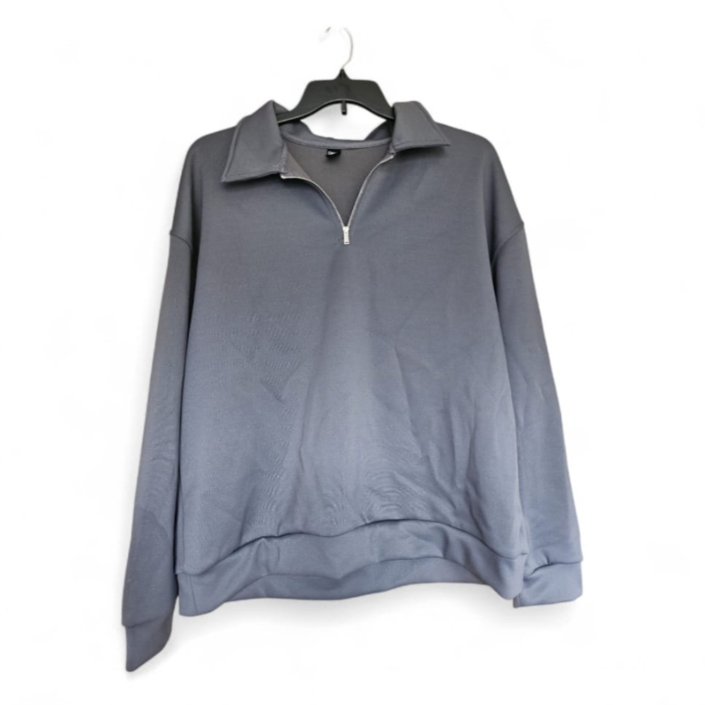 Men's Gray Zip-Up Sweater